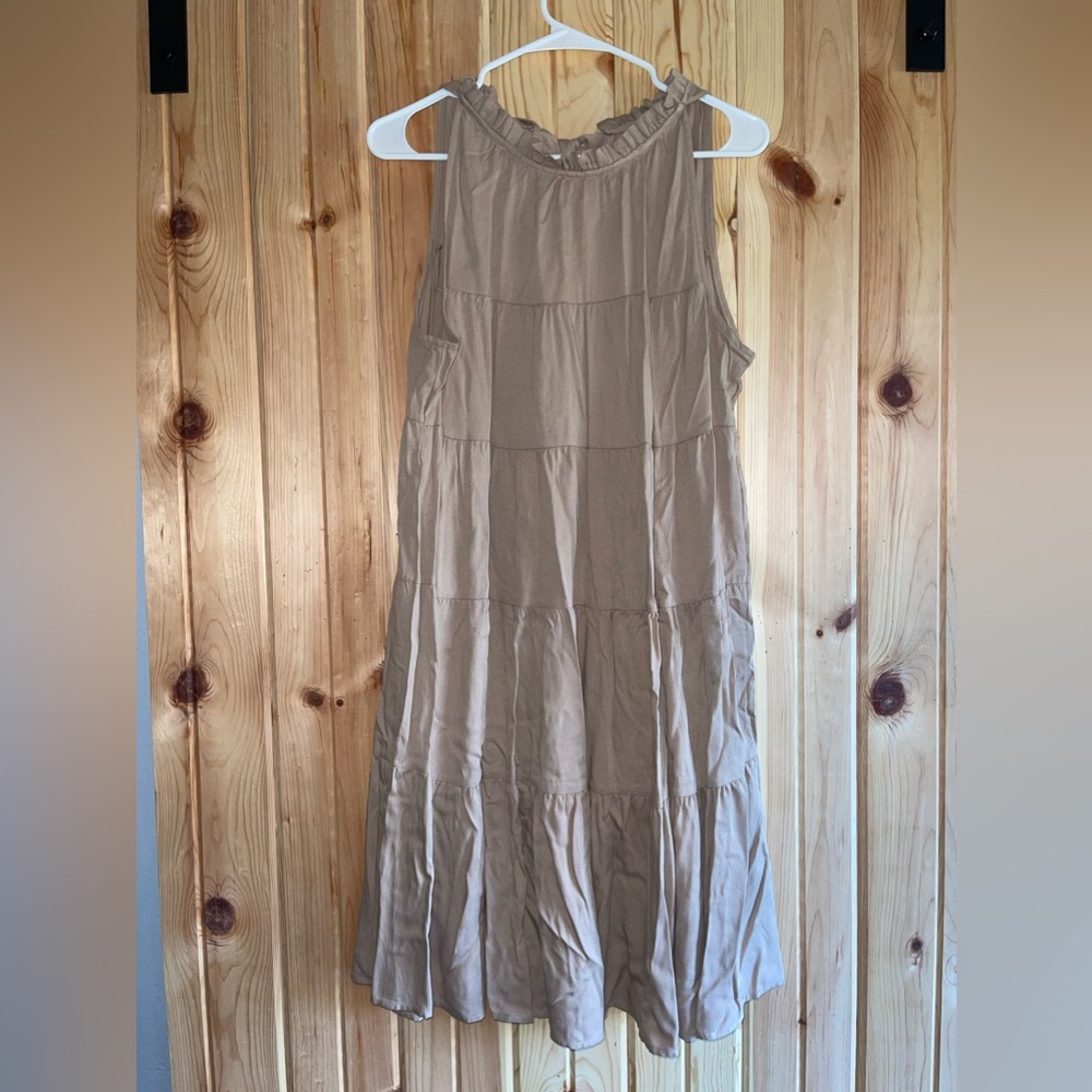 Light brown/tan flowy dress